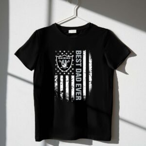 American Flag Best Dad Ever the Las Vegas Football Father 1 T Shirt.jpg