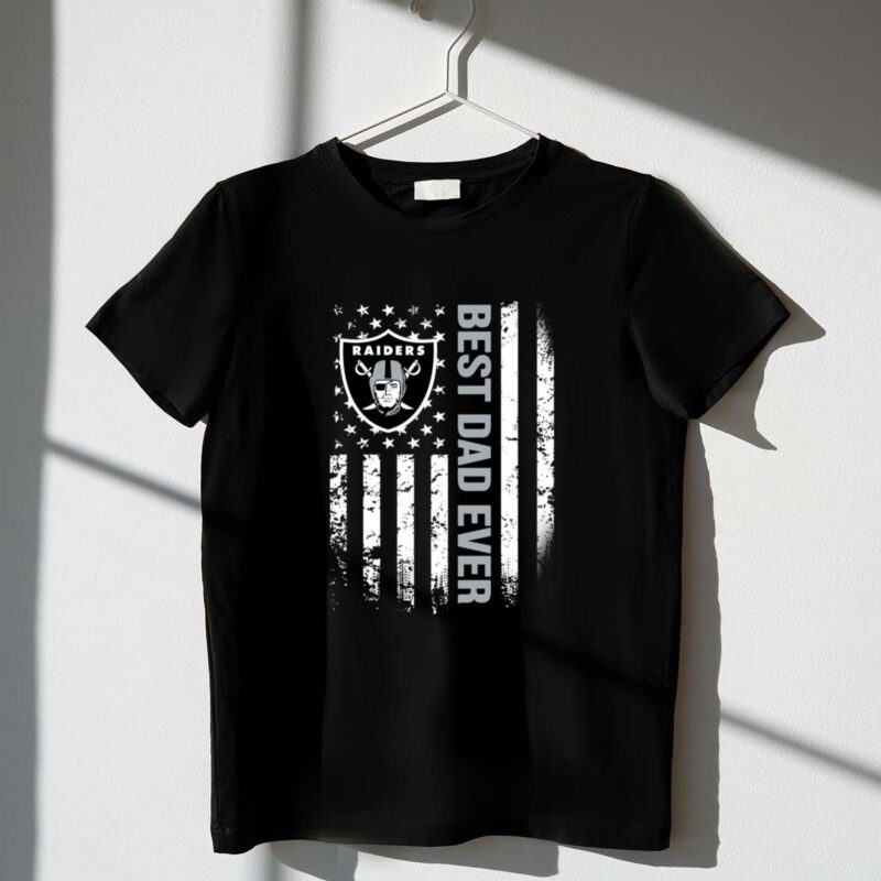 American Flag Best Dad Ever the Las Vegas Football Father 1 T Shirt.jpg