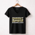Baseball Dad Dugout Supporter 7 Womens V Neck.jpg