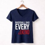 Baseball Dad Every Weekend 5 Womens V Neck.jpg