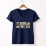 Baseball Dad Fueling Dreams 5 Womens V Neck.jpg