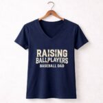 Baseball Dad Raising Ballplayers 5 Womens V Neck.jpg