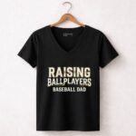 Baseball Dad Raising Ballplayers 7 Womens V Neck.jpg