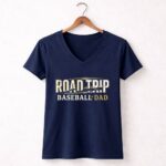 Baseball Dad Road Trip 5 Womens V Neck.jpg