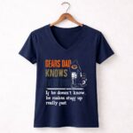Bears Dad Knows Everything Makes Stuff Up Really Fast Chicago Bears Fan 5 Womens V Neck.jpg