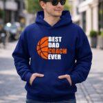 Best Basketball Dad Coach Ever Fathers Day Retro 8 Hoodie.jpg