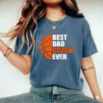 Best Basketball Dad Coach Ever Fathers Day Retro Comfort Colors T Shirt 2.jpg