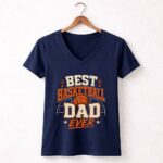 Best Basketball Dad Ever 5 Womens V Neck.jpg