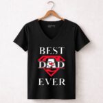 Best Dad Ever Chiefs Logo Red Superman Shield 7 Womens V Neck.jpg