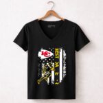 Best Dad Ever Kansas City Chiefs Football American Flag 7 Womens V Neck.jpg