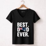 Best Dad Ever New England Patriots logo Father Day 7 Womens V Neck.jpg