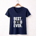 Best Dad Ever Oakland Raiders logo Father Day 5 Womens V Neck.jpg