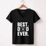 Best Dad Ever Oakland Raiders logo Father Day 7 Womens V Neck.jpg