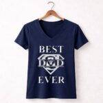 Best Dad Ever Raiders Logo Superman Shield 5 Womens V Neck.jpg