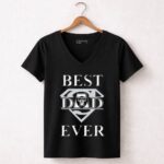 Best Dad Ever Raiders Logo Superman Shield 7 Womens V Neck.jpg