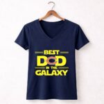 Best Dad in the Galaxy Chicago Bears Fan Tribute with Iconic 5 Womens V Neck.jpg