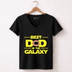 Best Dad in the Galaxy Chicago Bears Fan Tribute with Iconic 7 Womens V Neck.jpg