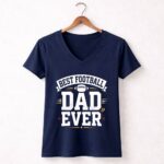 Best Football Dad Ever 5 Womens V Neck.jpg
