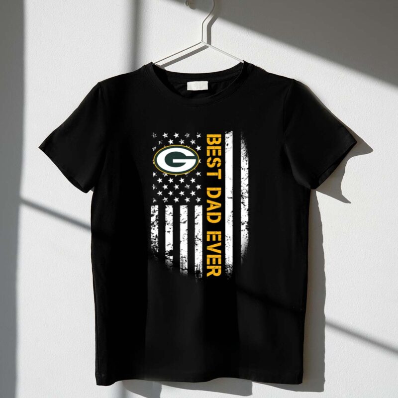 Best Green Bay Packers dad ever american flag 1 T Shirt.jpg
