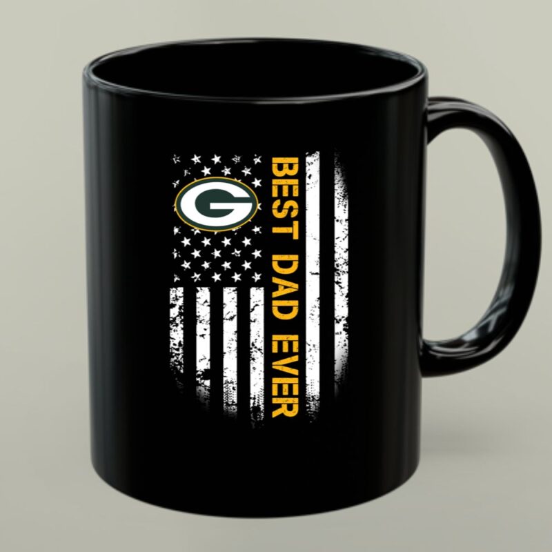 Best Green Bay Packers dad ever american flag 1 mug.jpg