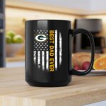 Best Green Bay Packers dad ever american flag 2 mug.jpg