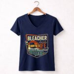 Bleacher Life Dad Vintage 5 Womens V Neck.jpg