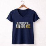 Blessed With Athletic Kids 5 Womens V Neck.jpg