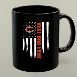 Chicago Bears Best Dad Ever American Flag Mug 1.jpg