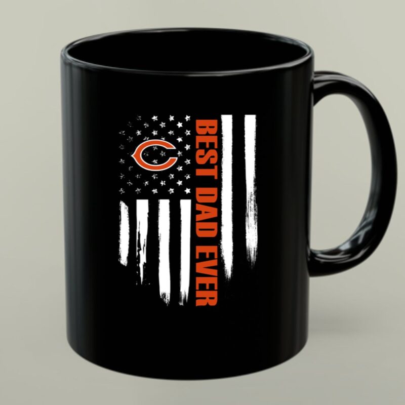 Chicago Bears Best Dad Ever American Flag Mug 1.jpg