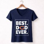 Chicago Bears Best Dad Ever Father is Day 5 Womens V Neck.jpg