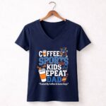 Coffee Sports Kids Repeat Dad 5 Womens V Neck.jpg
