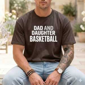 Dad And Daughter Basketball Comfort Colors T Shirt 1.jpg