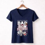 Dad And Son Football 5 Womens V Neck.jpg