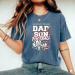 Dad And Son Football Comfort Colors T Shirt 2.jpg
