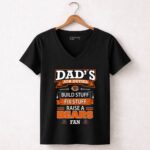 Dads Job Duties Build Fix Raise A Bears Fan Chicago Bears 7 Womens V Neck.jpg