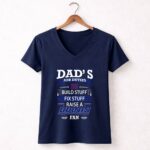 Dads Job Duties Build Fix Raise a New York Giants Fan 5 Womens V Neck.jpg
