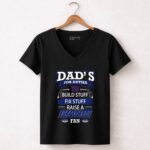 Dads Job Duties Build Fix Raise a New York Giants Fan 7 Womens V Neck.jpg