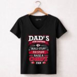 Dads Job Duties Build Stuff Fix Stuff Raise a Chiefs Fan Kansas City Chiefs 7 Womens V Neck.jpg
