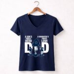 Dallas Cowboys Dad sons first hero daughters first love 5 Womens V Neck 1.jpg