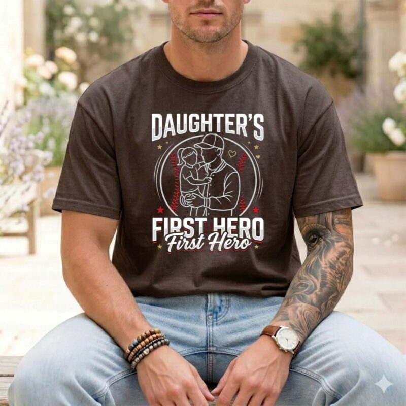 Daughters First Hero Baseball Comfort Colors T Shirt 1.jpg