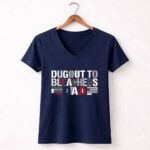 Dugout To Bleachers Dad 5 Womens V Neck.jpg