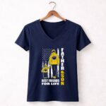 Father and Son Best Friends For Life Flag American 5 Womens V Neck.jpg