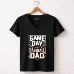 Game Day Baseball Dad 7 Womens V Neck.jpg