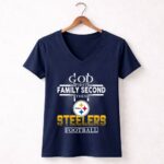 God20First20Family20Second20Then20Pittsburgh20Steelers20Football 5 Womens V Neck.jpg