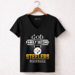 God20First20Family20Second20Then20Pittsburgh20Steelers20Football 7 Womens V Neck.jpg