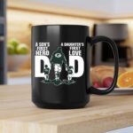 Green Bay Packer Dad a sons first hero a daughters first love 2 mug.jpg