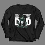 Green Bay Packer Dad a sons first hero a daughters first love 4 Long Sleeves.jpg