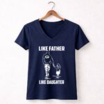 Green Bay Packers Like Father Like Daughter 5 Womens V Neck.jpg