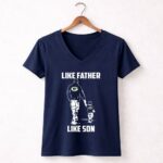 Green Bay Packers Like Father Like Son 5 Womens V Neck.jpg
