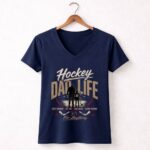 Hockey Dad Life 5 Womens V Neck.jpg